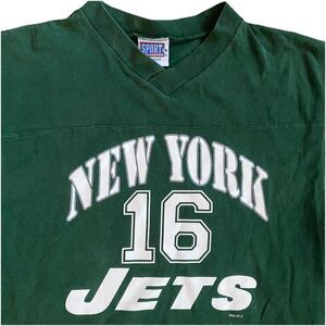 Vintage Y2K Sports Attack New York Jets Vinny Testaverde T Shirt Jersey 2000 XL